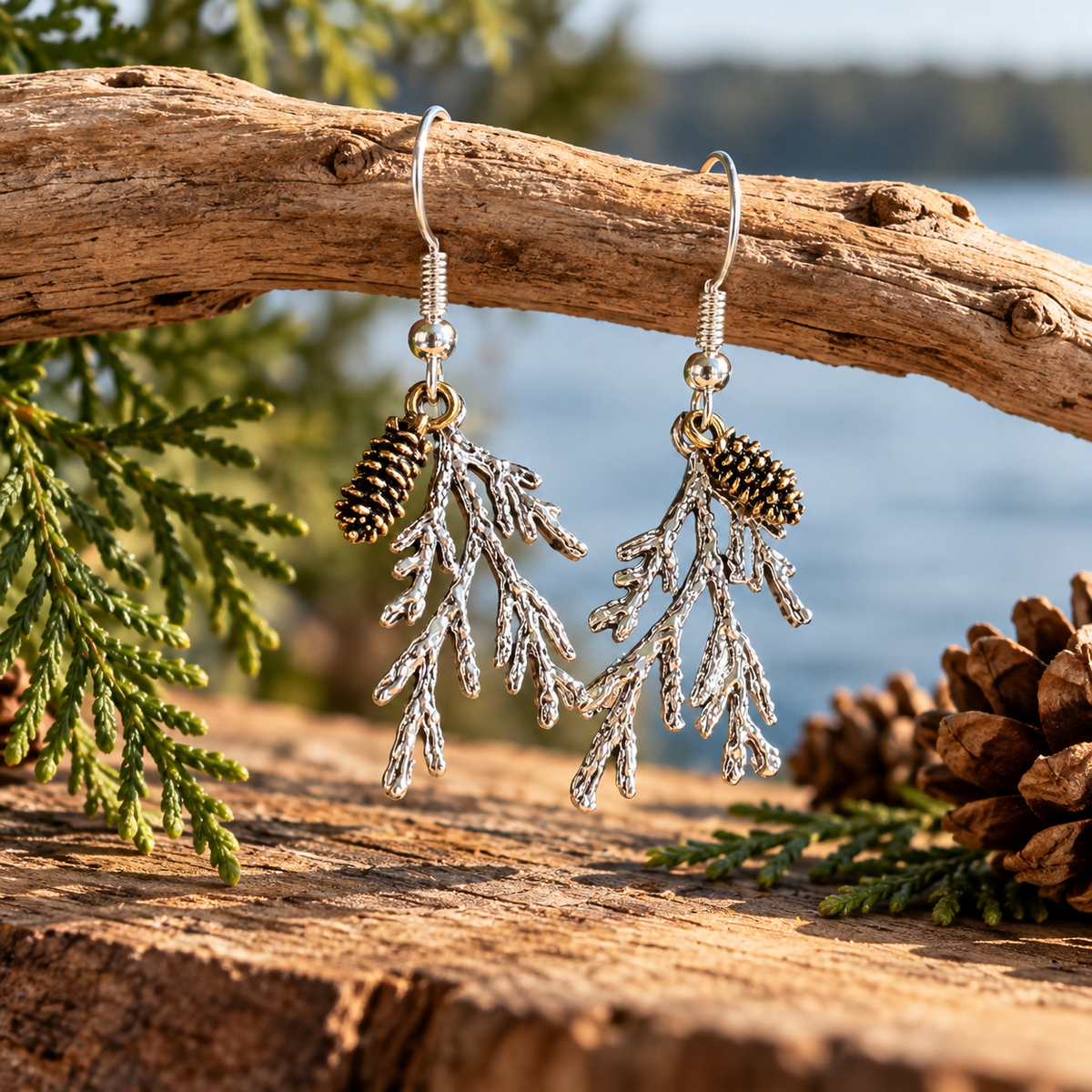 The Woodland Collection | Pinecone & Branch Earrings