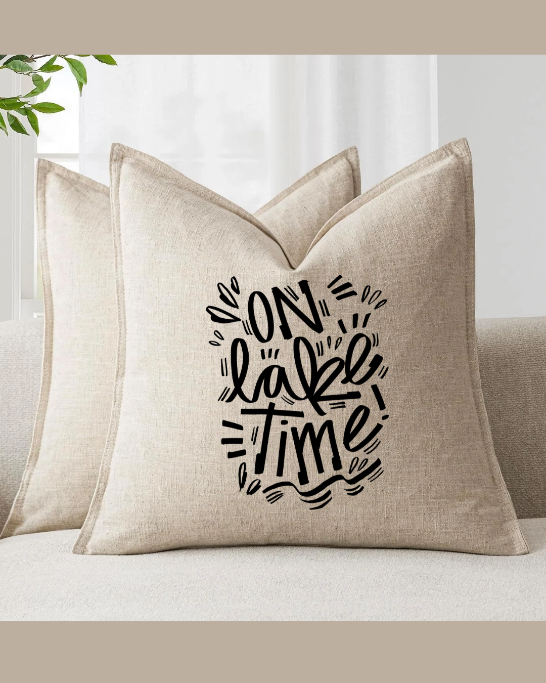 On Lake Time | Decorative Throw Pillow