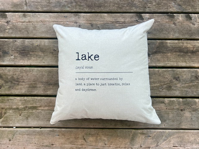 Lake Definition Pillow – 18x18