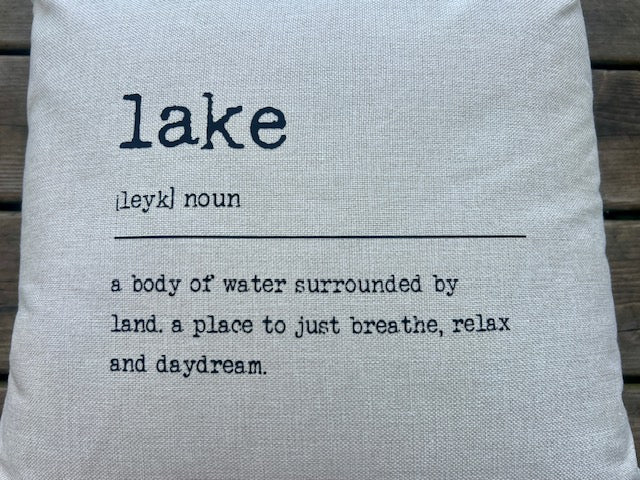 Lake Definition Pillow – 18x18