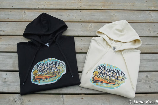 Kawartha Apparel Founders Edition Hoodies in Black and Cottage White
