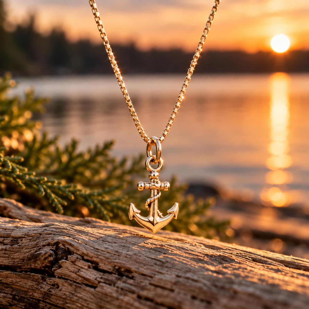 Sterling Silver Anchor Necklace