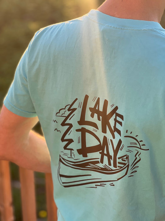 Lake Day Unisex Tee - Lagoon Blue