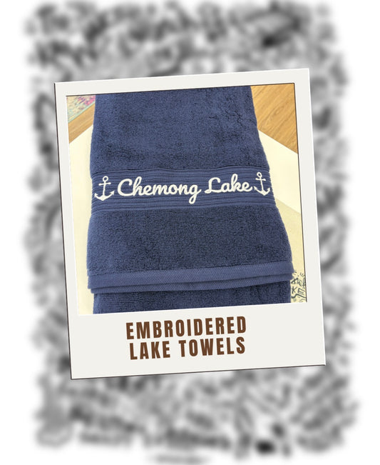 Custom Embroidered Oversized Lake Towels