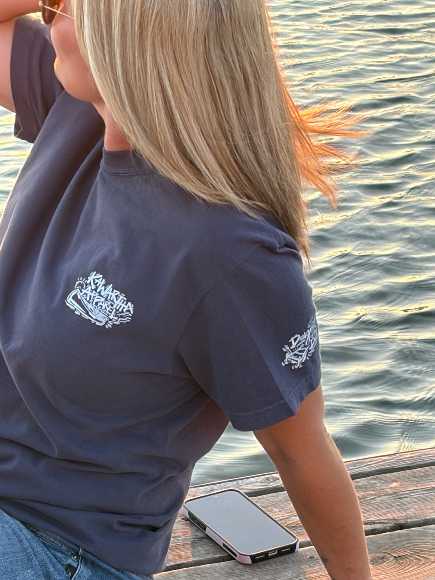 The Kawarthas Tee in Navy and White
