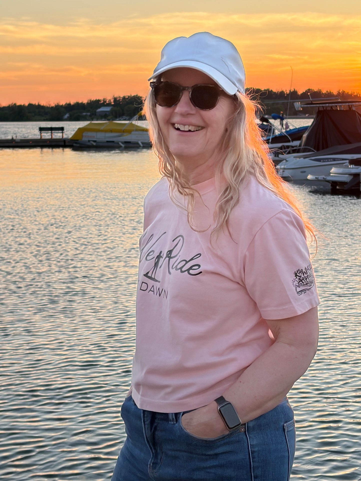 We Ride At Dawn Crop Tee - Beachy Peachy
