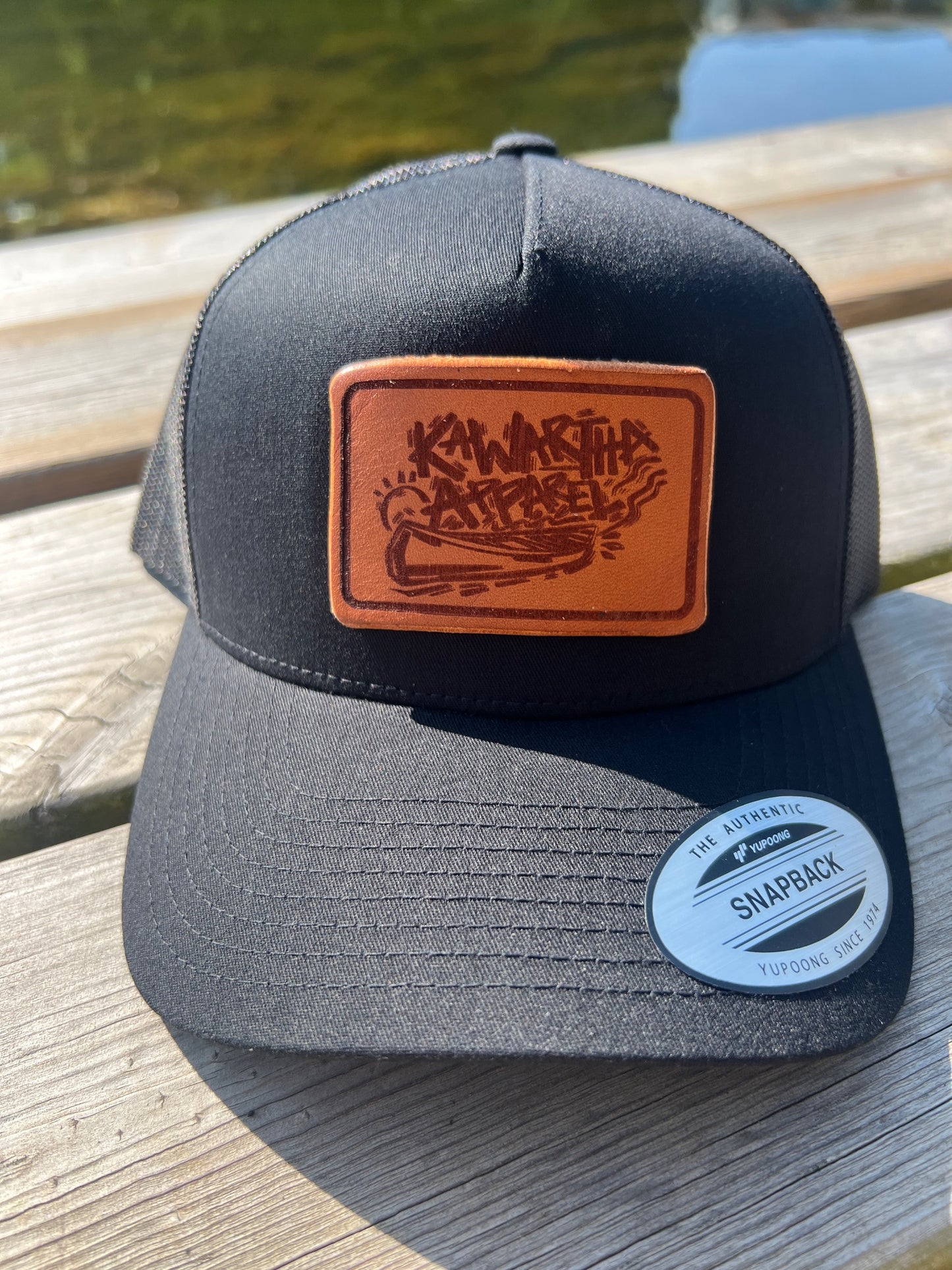 Locally Made Leather Patch Hats – Black or Brown