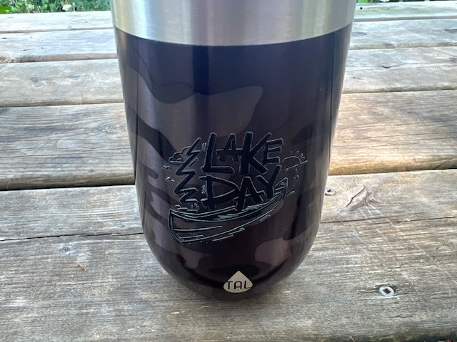 Lake Day Black Camo Insulated Cups – Hot or Cold, Dock-Ready
