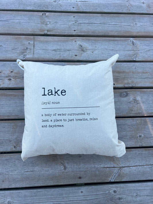 Lake Definition Pillow – 18x18