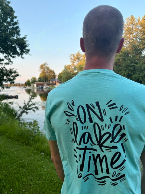 On Lake Time T-Shirt | 100% Cotton Garment-Dyed Tee | Artwork by Jason Wilkins