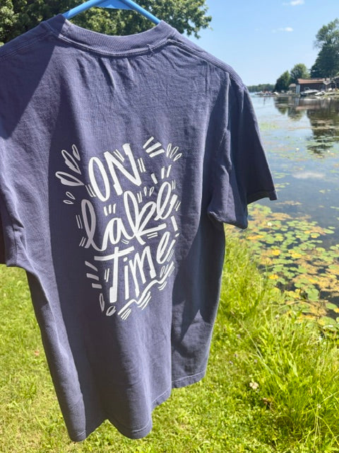 On Lake Time T-Shirt | 100% Cotton Garment-Dyed Tee | Artwork by Jason Wilkins