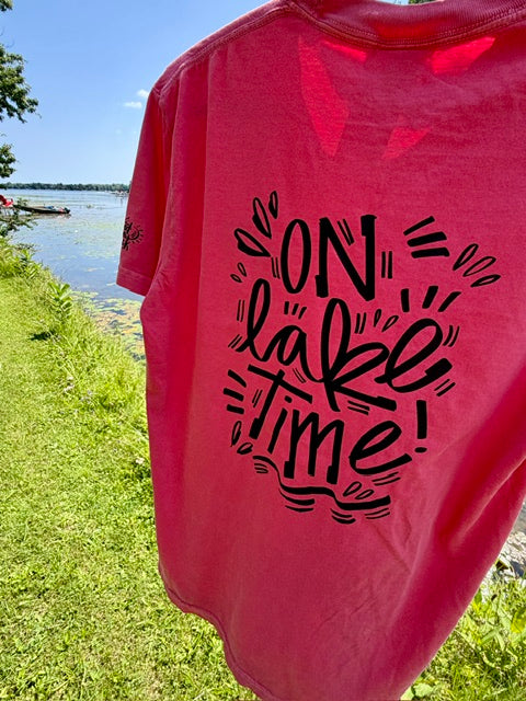 On Lake Time T-Shirt | 100% Cotton Garment-Dyed Tee | Artwork by Jason Wilkins