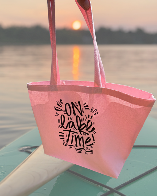 On Lake Time Canvas Tote Bag | Large Cotton Tote | Artwork by Jason Wilkins