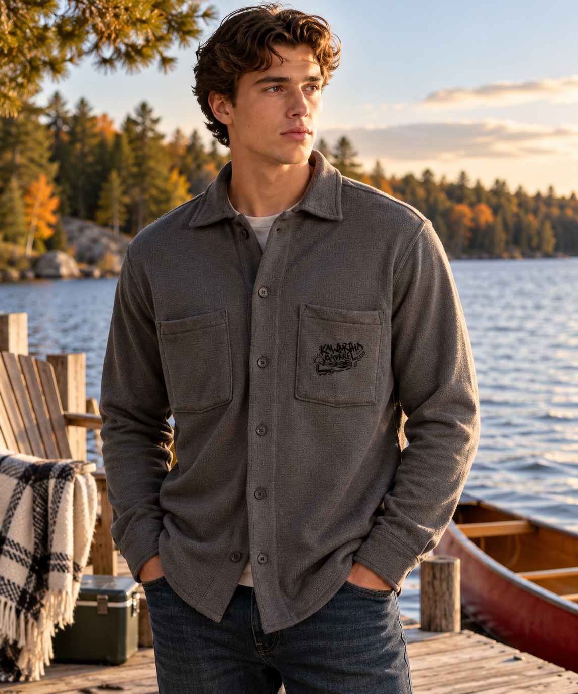 Canadian Organic Cotton Fleece Overshirt with KA Logo
