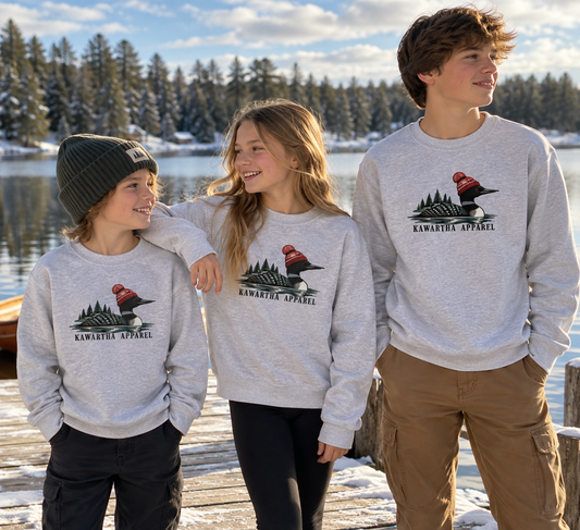 The Cozy Loon Long Sleeve Kids Crewneck Sweater