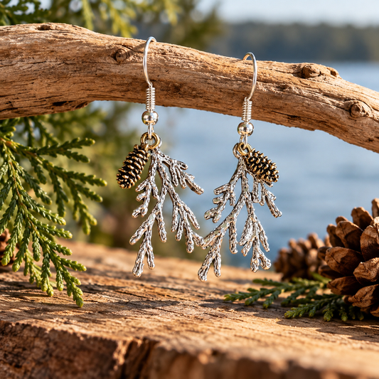 The Woodland Collection | Pinecone & Branch Earrings