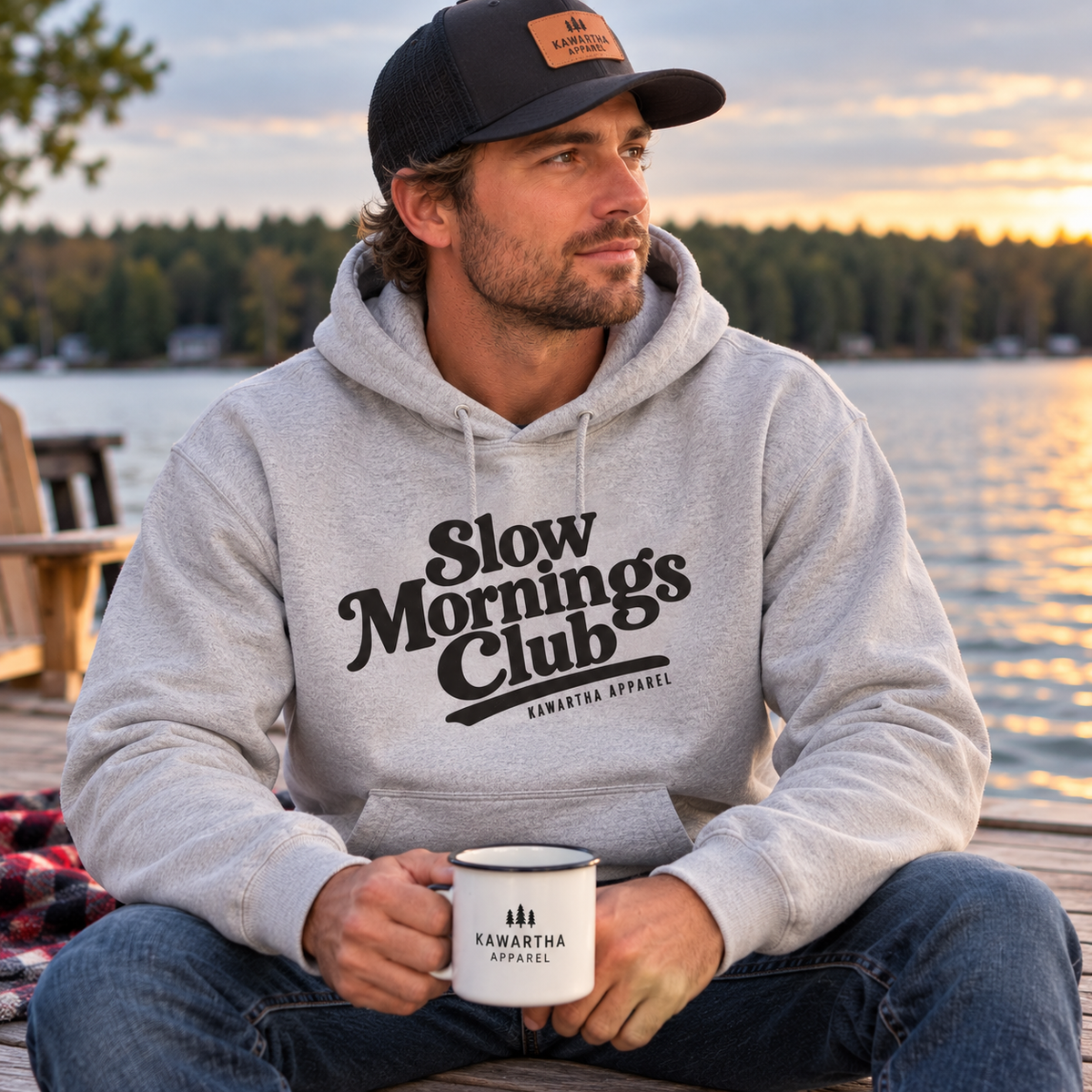 Slow Mornings Club | Sport Grey Hoodie