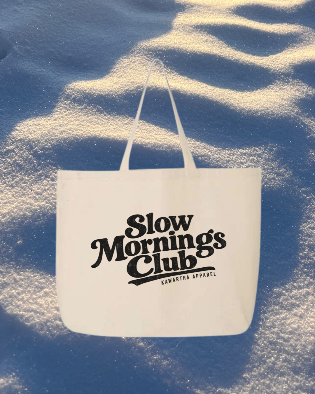Slow Mornings Club Canvas Tote