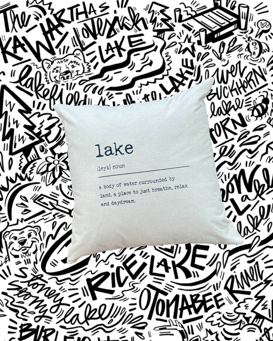 Lake Definition Pillow – 18x18