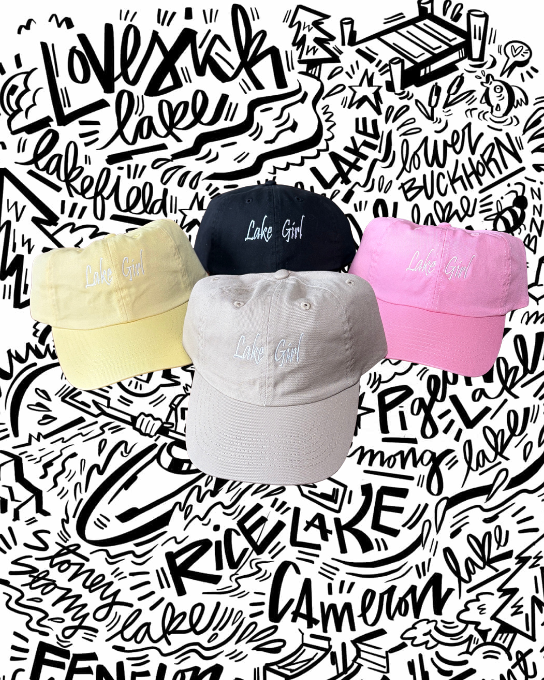 Lake Girl Dad Hats