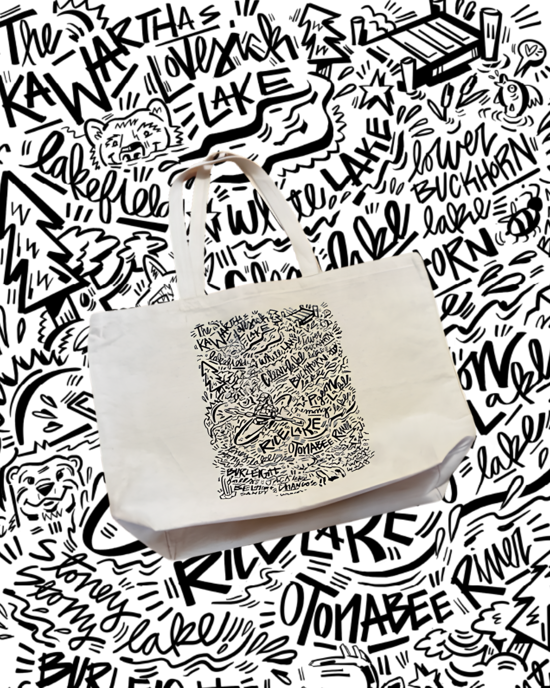 The Kawarthas Canvas Lake Tote