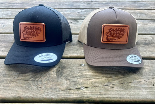Locally Made Leather Patch Hats – Black or Brown